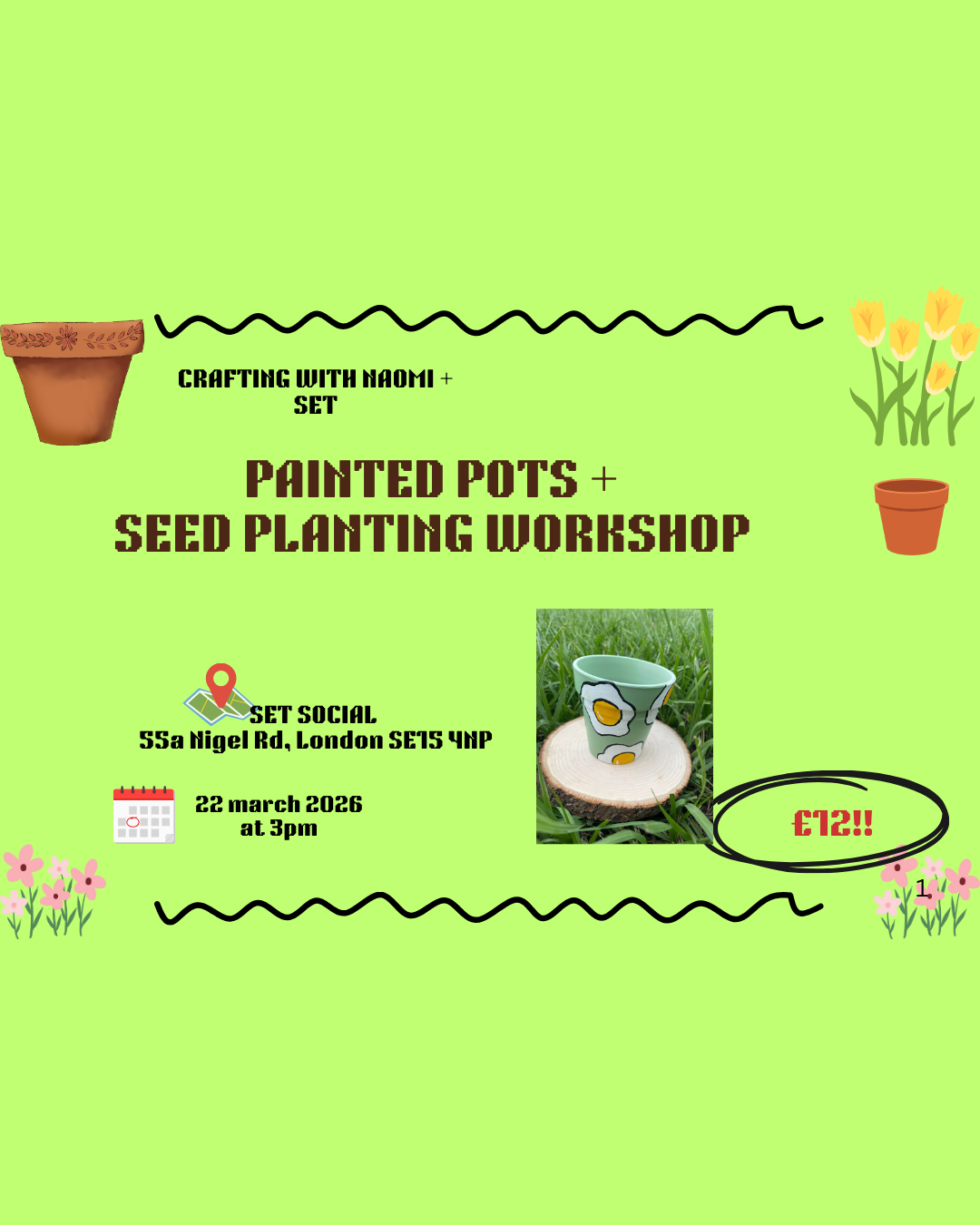Painted Pots and Seed Planting (Spring Craft Workshop)