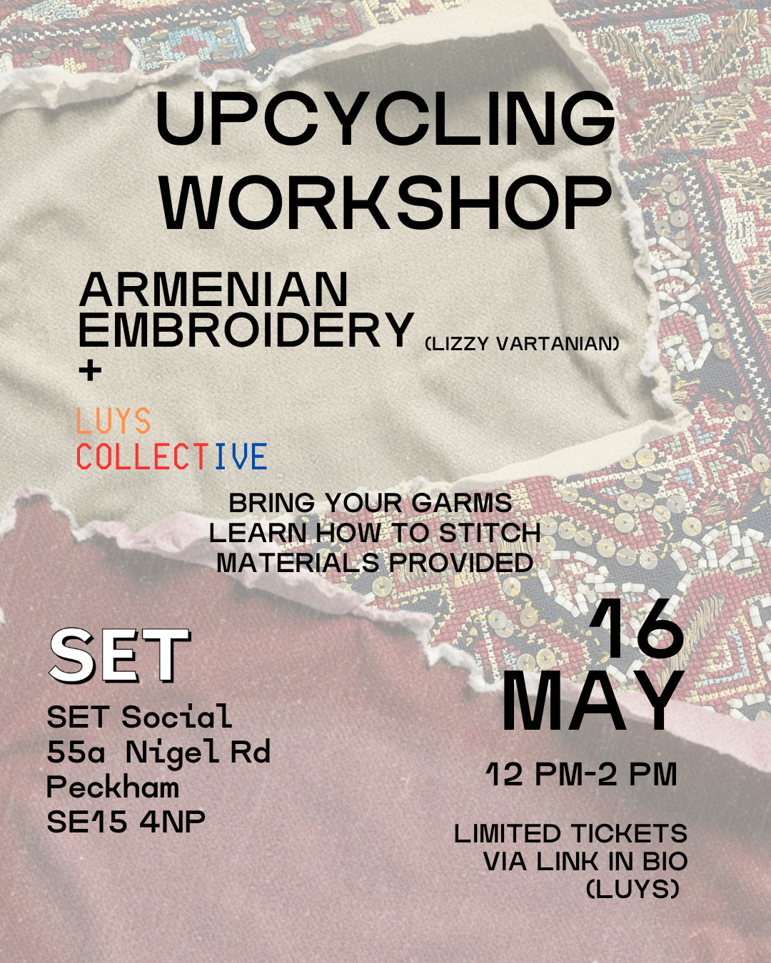 Upcycling Workshop x Armenian Embroidery