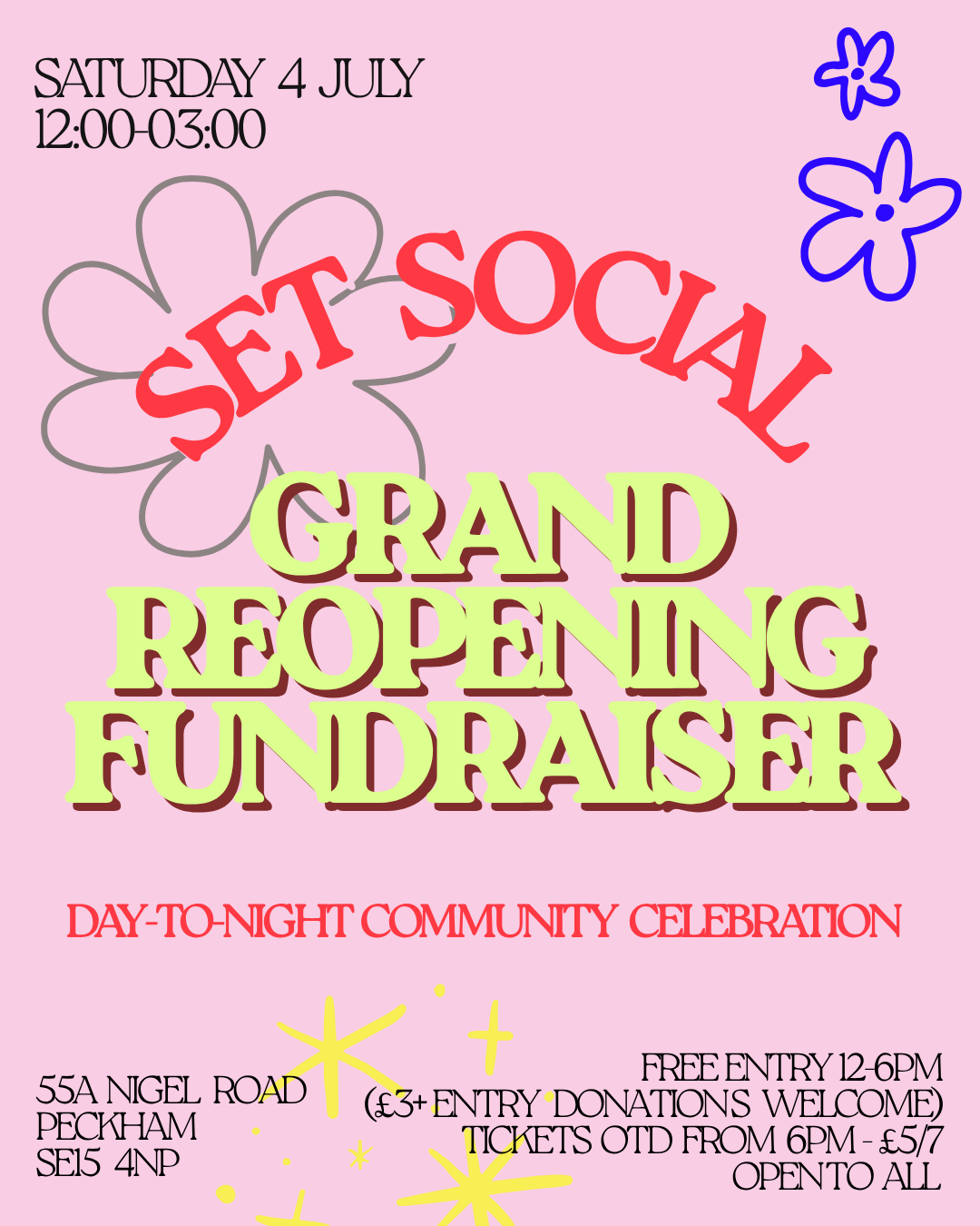 SET Social Grand Reopening Fundraiser